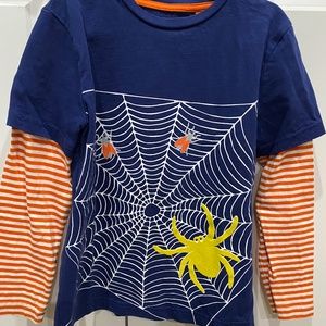Mini Boden boys’ spider web shirt, size 5-6